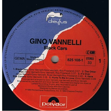 Gino Vannelli - Black Cars