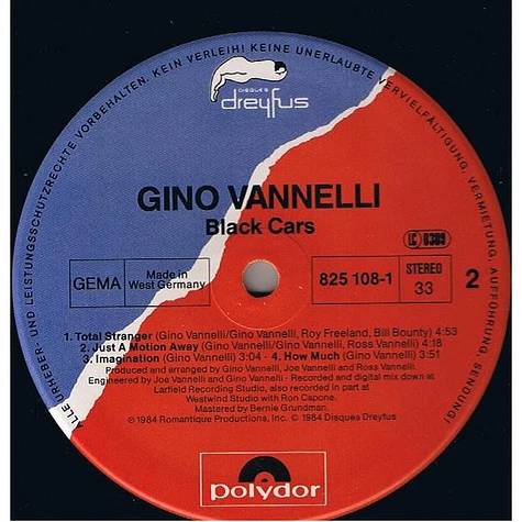 Gino Vannelli - Black Cars