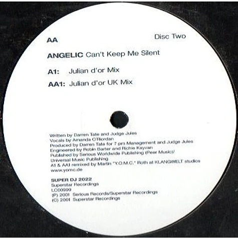 Angelic - Can't Keep Me Silent