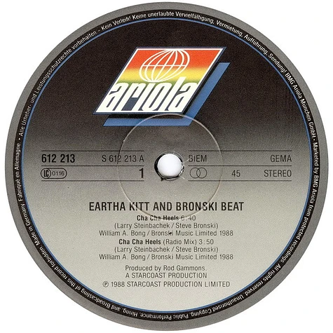 Eartha Kitt Bronski Beat Cha Cha Heels