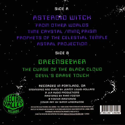 Asteroid Witch / Greenseeker - Split LP Black Vinyl Edition