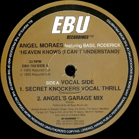 Angel Moraes Featuring Basil Rodericks - Heaven Knows (I Can't Understand)
