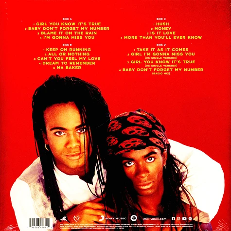 Milli Vanilli - The Best Of Milli Vanilli Black Vinyl Edition