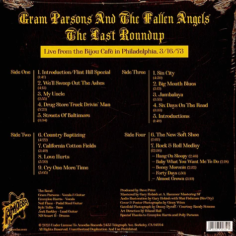 Gram Parsons & The Falle - Last Roundup Black Friday Record Store Day 2023 Vinyl Edition