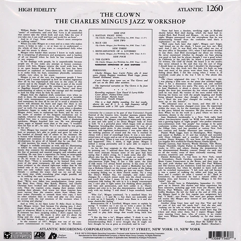 Charles Mingus - The Clown Mono Atlantic 75 Series