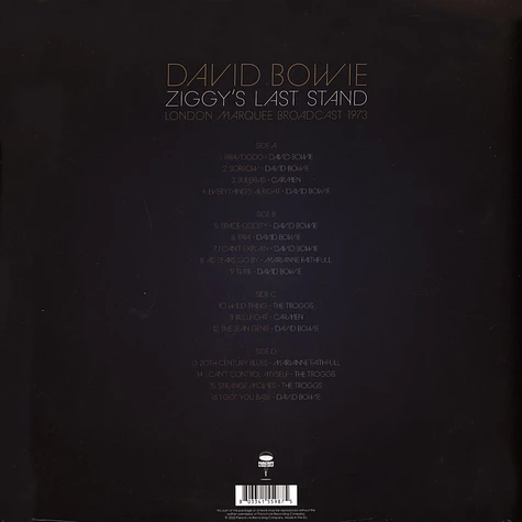 David Bowie - Ziggy's Last Stand Black Vinyl Edition