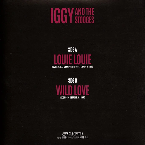 Iggy and The Stooges - Louie Louie Black Gold Splatter Vinyl Edition