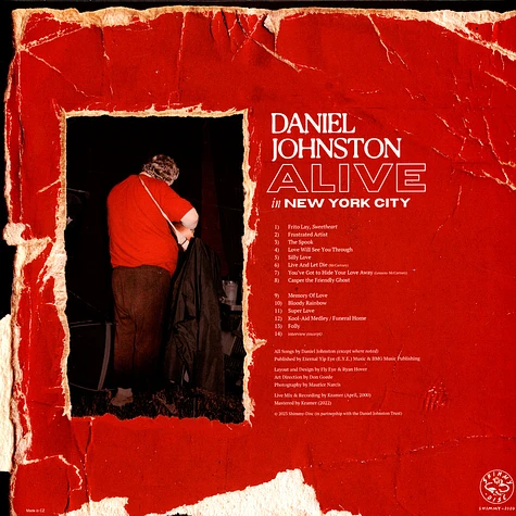 Daniel Johnston - Alive In New York City Clear Vinyl Edition