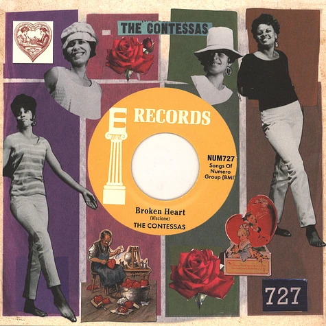 Contessas, The - Broken Heart Peach White Marble Vinyl Edition