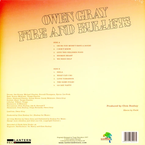 Owen Gray - Fire And Bullets