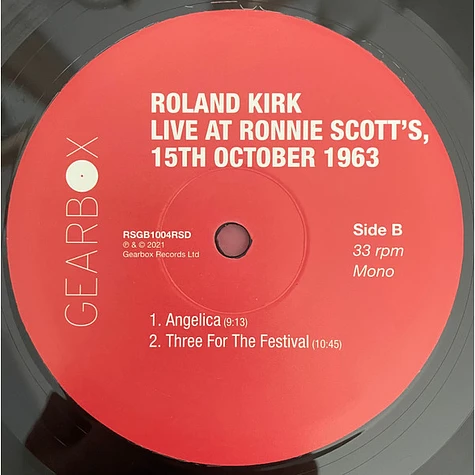 Roland Kirk - Live At Ronnie Scott's (1963)