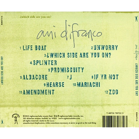 Ani Difranco - ¿Which Side Are You On?