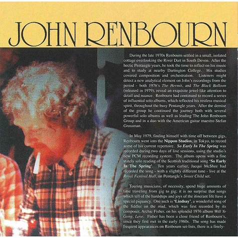 John Renbourn - So Early In The Spring