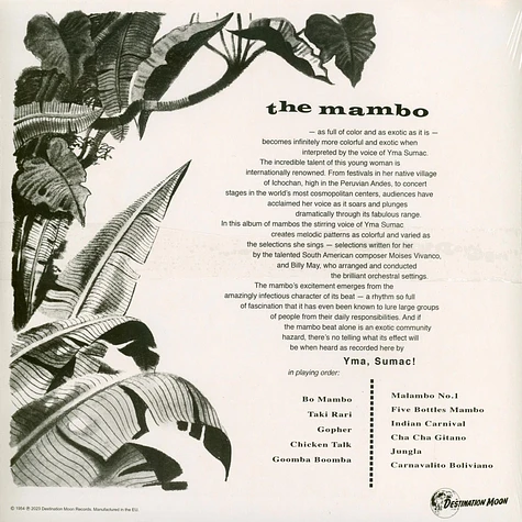 Yma Sumac - Mambo! Clear Vinyl Edition