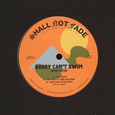 Barry Can't Swim - Amor Fati Ep Blue Marbled Vinyl 2023 Repress