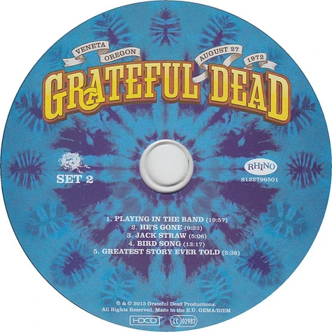 The Grateful Dead - Sunshine Daydream (Veneta, Oregon, August 27, 1972)
