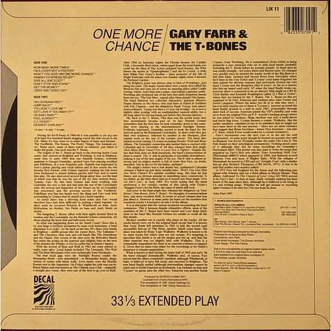 Gary Farr & The T-Bones - One More Chance