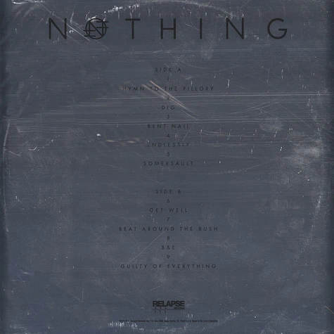 Nothing - Guilty Of Everything Silver Vinyl Edition