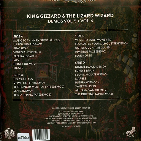 King Gizzard & The Lizard Wizard - Demos Vol. 5 Vol. 6 Red & Blue Splatter Edition