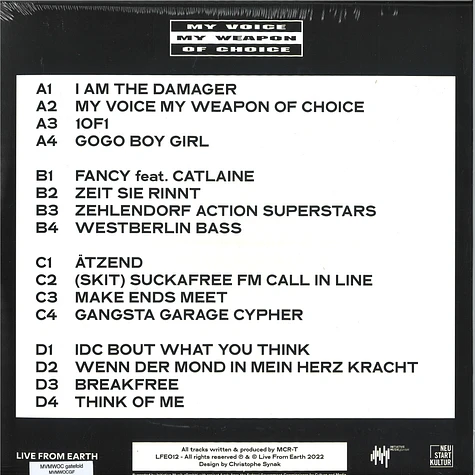 MCR-T - My Voice My Weapon of Choice Coloured Vinyl Edition