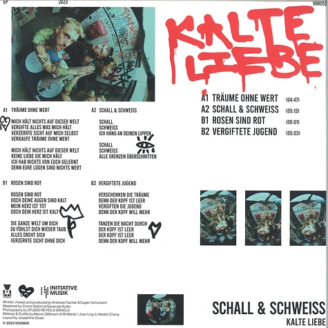 Kalte Liebe - Schall & Schweiss Ep Black Vinyl Repress Edition