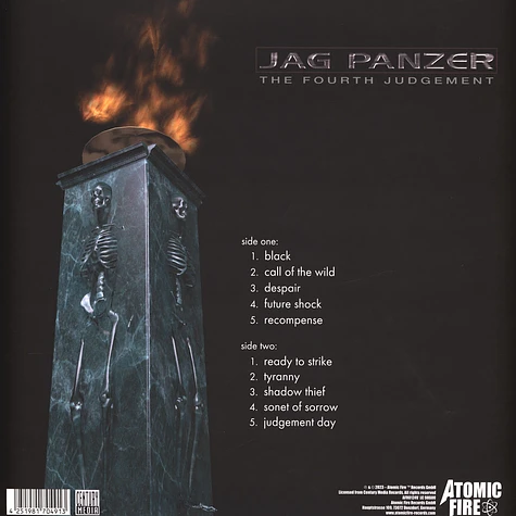 Jag Panzer - The Fourth Judgement Transparent / Black Marbled Vinyl Edition