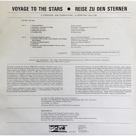 Remo Rau Project - Voyage To The Stars • Reise Zu Den Sternen