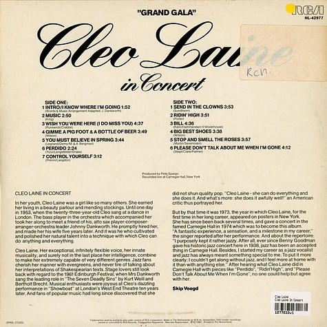 Cleo Laine - Cleo Laine In Concert
