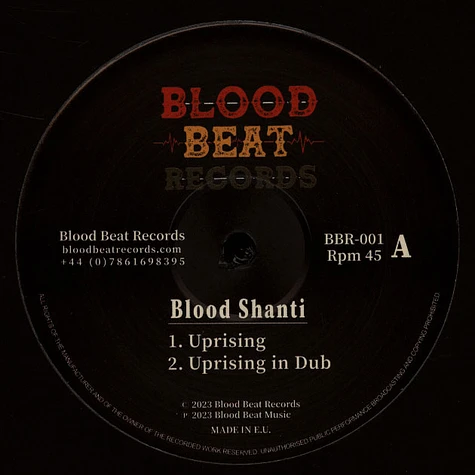 Blood Shanti - Uprising, In Dub / Tears Of Fire, Dub Fire