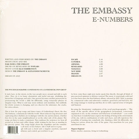 The Embassy - E-Numbers Clear Vinyl Edtion