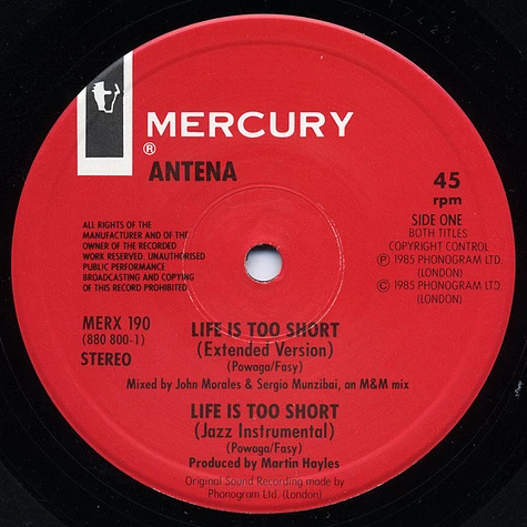 Antena - Life Is Too Short (Extended Version)
