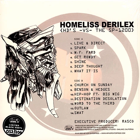 Homeliss Derilex - {Hd's -Vs- The Sp-1200} Black Vinyl Edition