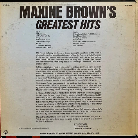 Maxine Brown - Maxine Brown's Greatest Hits