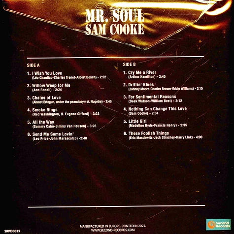 Sam Cooke - Mr. Soul Violet Vinyl Edition