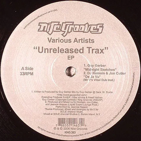 V.A. - Unreleased Trax EP