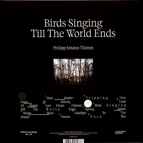 Philipp Johann Thimm - Birds Singing Till The World Ends