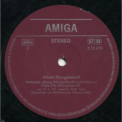 Albert Mangelsdorff - Albert Mangelsdorff