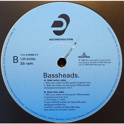 Bassheads - Who Can Make Me Feel Good?
