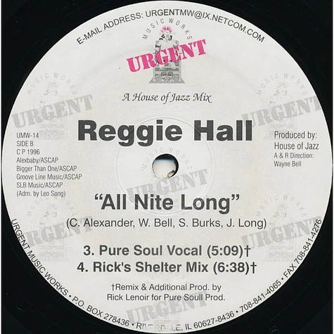 Reggie Hall - All Nite Long