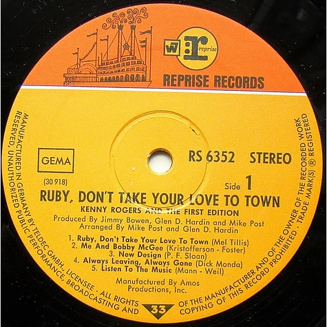 Kenny Rogers & The First Edition - Ruby, Don't Take Your Love To Town