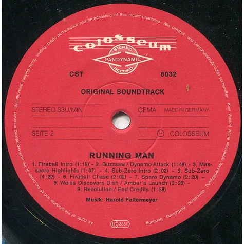 Harold Faltermeyer - Running Man (Original Soundtrack)
