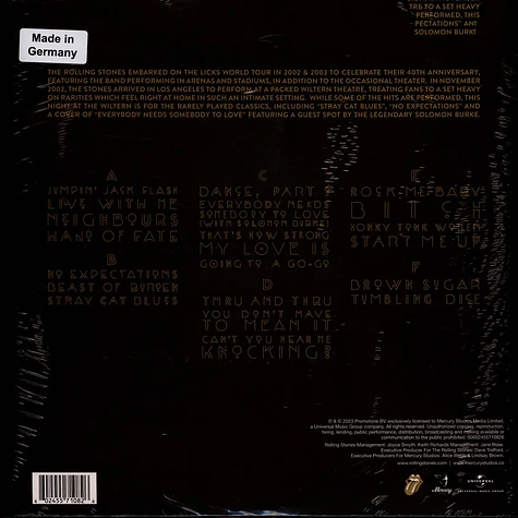 The Rolling Stones - Live At The Wiltern Black & Bronze Swirl Vinyl Edition