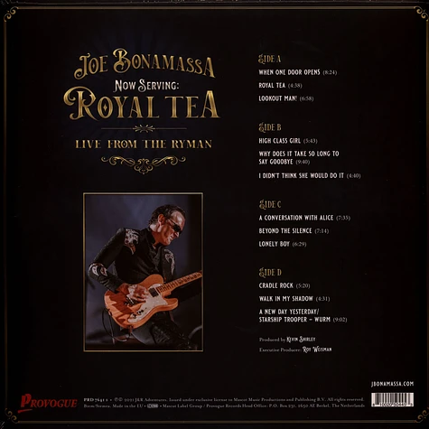 Joe Bonamassa - Now Serving: Royal Tea Live From The Ryman