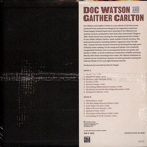 Gaither Doc Watson/Carlton - Doc Watson And Gaither Carlton