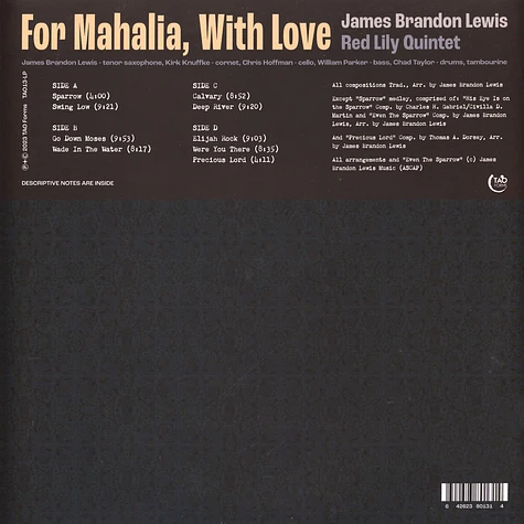 James Brandon Lewis - For Mahalia, With Love