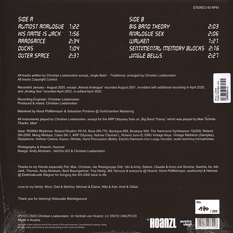 Chris L.Stone - Almost Analogue Limited Transparent-Blue Vinyl
