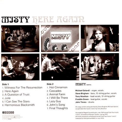 Misty - Here Again Purple Vinyl Edtion