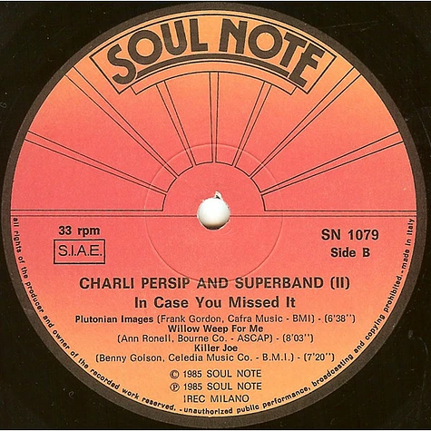 Charli Persip And Superband - In Case You Missed It