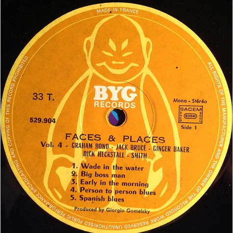 Graham Bond + Jack Bruce + Ginger Baker + Dick Heckstall-Smith - Faces And Places Vol. 4