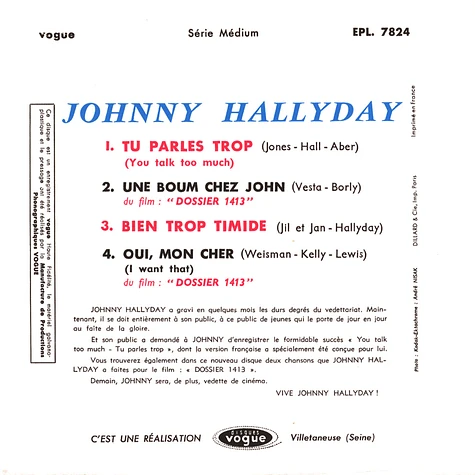 Johnny Hallyday - Tu Parles Trop